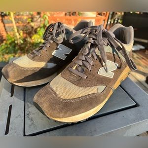 New Balance Brown 580 550 650 mens shoes vintage aged midsole
